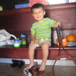 Future tennis champ, sponsored by K-Swiss