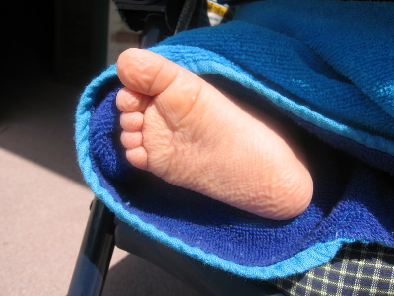 Pruney feet from the kiddy pool