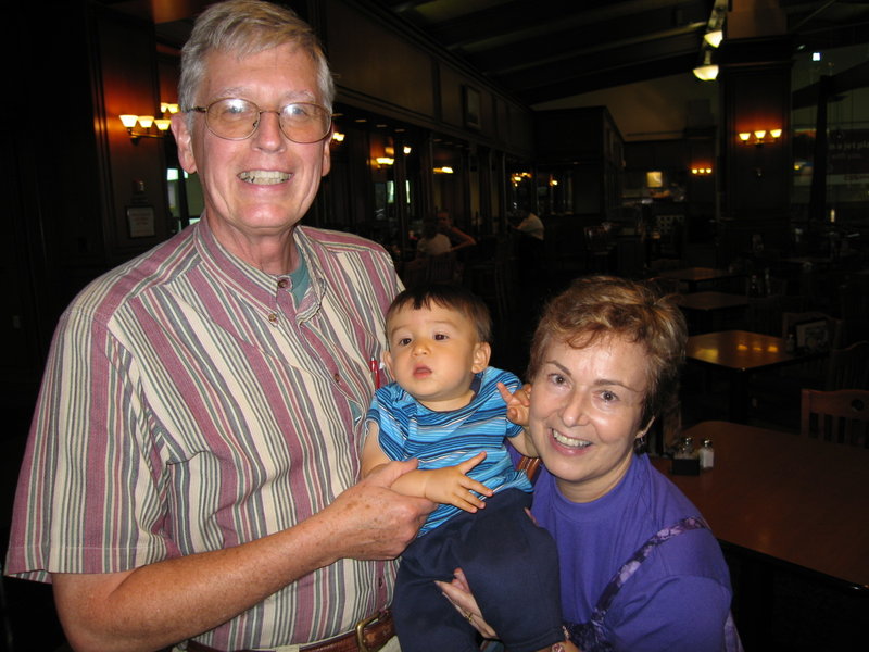 with Grandpa Steve and Nonna Donna